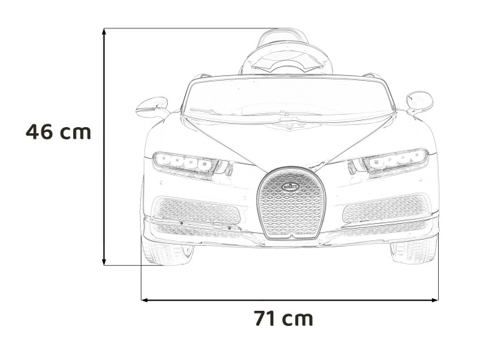 Bugatti Chiron na akumulator dla dzieci Niebieski + Pilot + Bagażnik + EVA + Amortyzatory + Audio LED-21 7269 