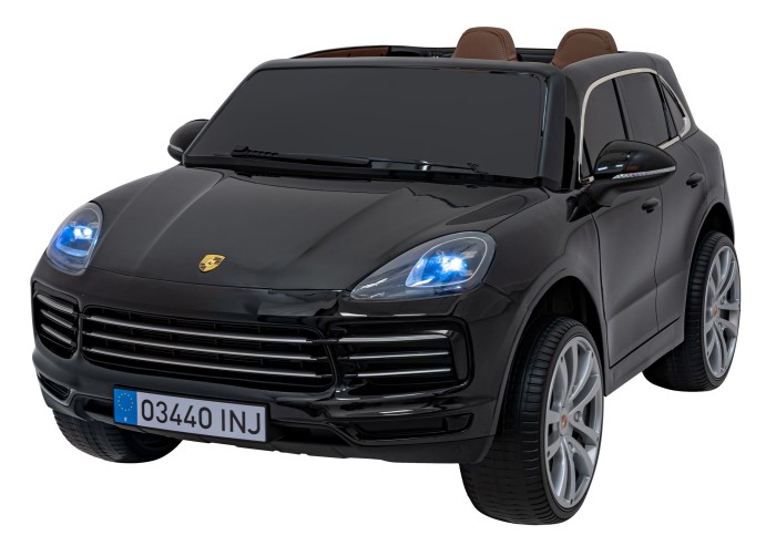 Porsche Cayenne S na akumulator dla dzieci Lakier Czarny + Pilot + Wolny START + EVA + Audio LED-3 7270 