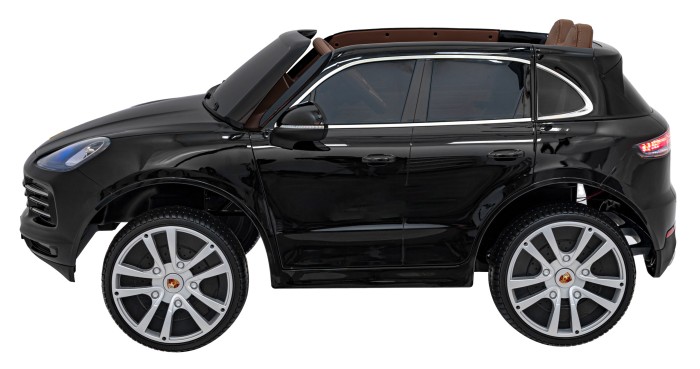 Porsche Cayenne S na akumulator dla dzieci Lakier Czarny + Pilot + Wolny START + EVA + Audio LED-4 7270 