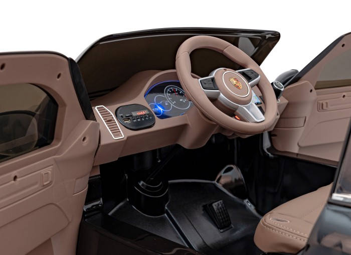 Porsche Cayenne S na akumulator dla dzieci Lakier Czarny + Pilot + Wolny START + EVA + Audio LED-12 7270 