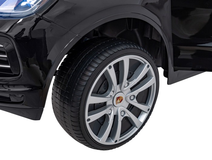 Porsche Cayenne S na akumulator dla dzieci Lakier Czarny + Pilot + Wolny START + EVA + Audio LED-13 7270 
