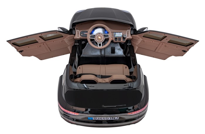 Porsche Cayenne S na akumulator dla dzieci Lakier Czarny + Pilot + Wolny START + EVA + Audio LED-17 7270 