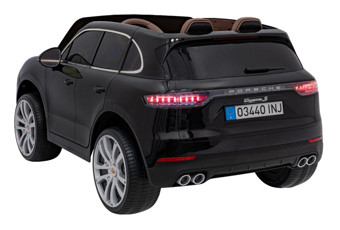 Porsche Cayenne S na akumulator dla dzieci Lakier Czarny + Pilot + Wolny START + EVA + Audio LED-20 7270 