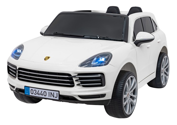 Porsche Cayenne S na akumulator dla dzieci Lakier Biały SUV + Pilot-3 7271 