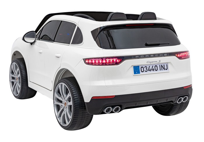 Porsche Cayenne S na akumulator dla dzieci Lakier Biały SUV + Pilot-5 7271 