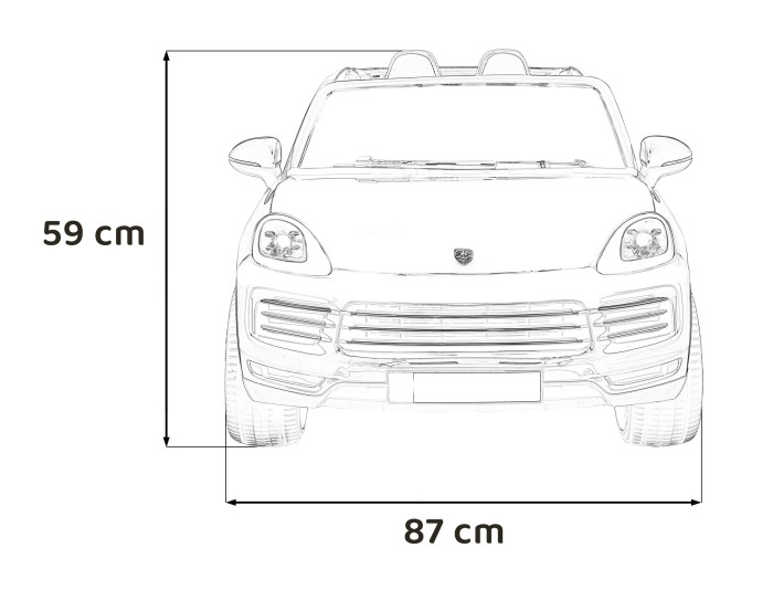 Porsche Cayenne S na akumulator dla dzieci Lakier Biały SUV + Pilot-23 7271 