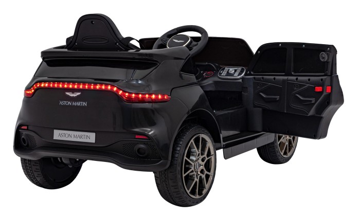 Aston Martin DBX na akumulator dla dzieci Czarny + Pilot + EVA + Pasy + Wolny Start + Audio LED-7 7272 