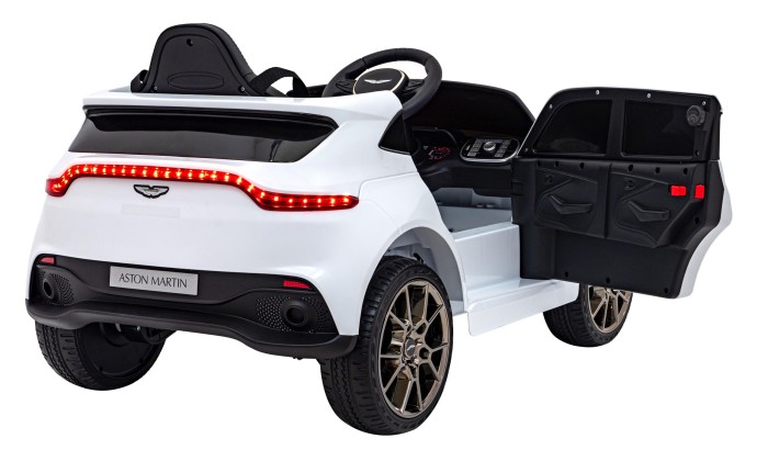 Aston Martin DBX na akumulator dla dzieci Biały + Pilot + EVA + Pasy + Wolny Start + Audio LED-7 7273 