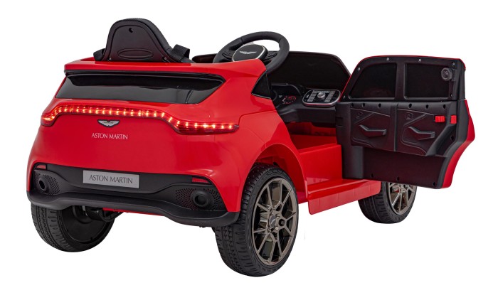 Aston Martin DBX na akumulator dla dzieci Czerwony + Pilot + EVA + Pasy + Wolny Start + Audio LED-7 7274 