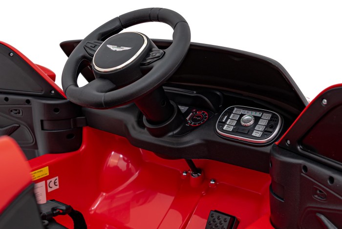 Aston Martin DBX na akumulator dla dzieci Czerwony + Pilot + EVA + Pasy + Wolny Start + Audio LED-10 7274 