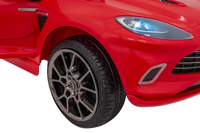 Aston Martin DBX na akumulator dla dzieci Czerwony + Pilot + EVA + Pasy + Wolny Start + Audio LED-18 7274 
