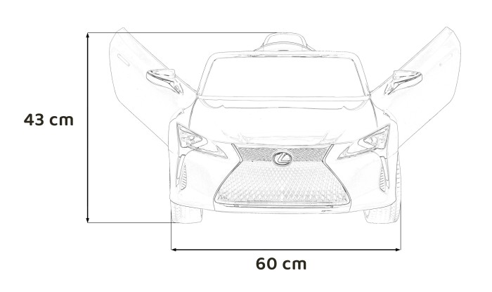 Lexus LC500 na akumulator dla dzieci Czerwony + Pilot + Wolny Start + EVA + Audio LED-22 7276 