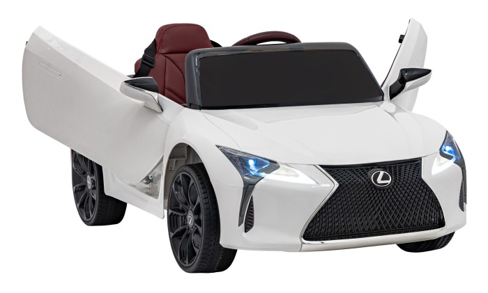 Lexus LC500 na akumulator dla dzieci Biały + Pilot + Wolny Start + EVA + Audio LED-2 7277 