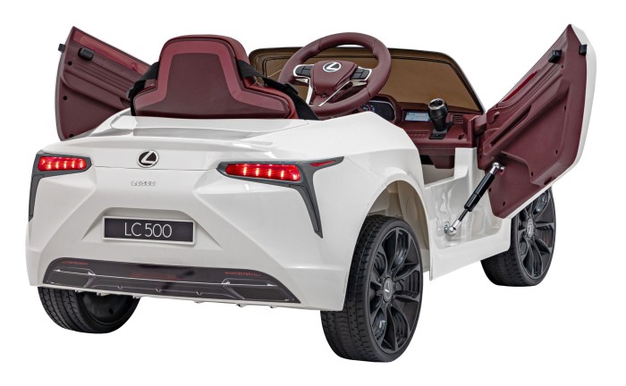 Lexus LC500 na akumulator dla dzieci Biały + Pilot + Wolny Start + EVA + Audio LED-4 7277 