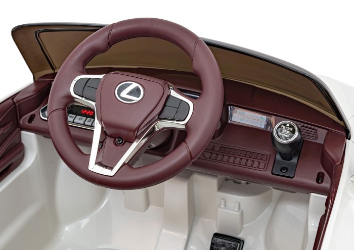 Lexus LC500 na akumulator dla dzieci Biały + Pilot + Wolny Start + EVA + Audio LED-8 7277 