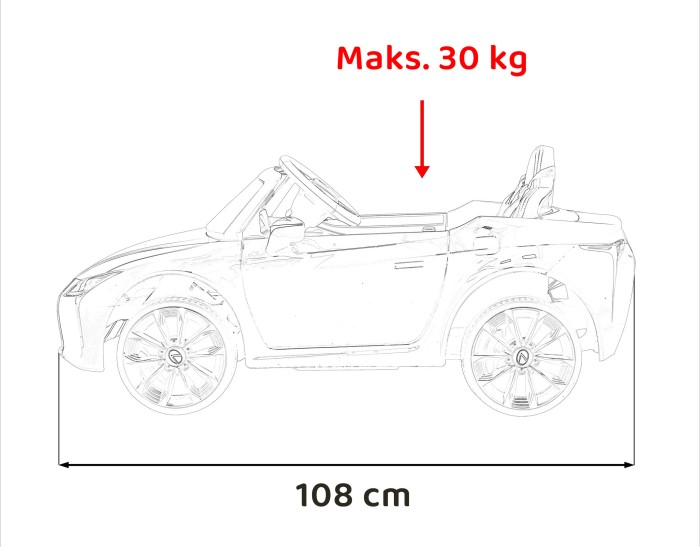Lexus LC500 na akumulator dla dzieci Biały + Pilot + Wolny Start + EVA + Audio LED-17 7277 