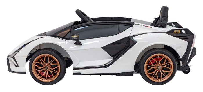 Lamborghini SIAN na akumulator dla dzieci Biały + Pilot + EVA + Wolny Start + Audio LED-7 7281 