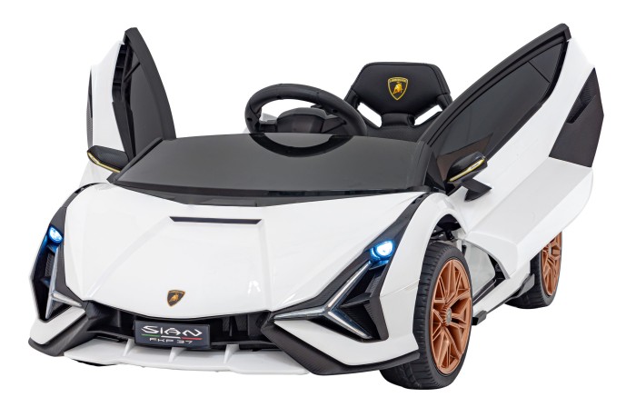 Lamborghini SIAN na akumulator dla dzieci Biały + Pilot + EVA + Wolny Start + Audio LED-12 7281 