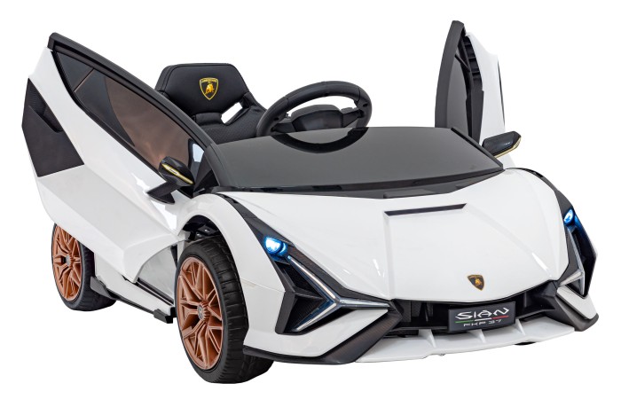 Lamborghini SIAN na akumulator dla dzieci Biały + Pilot + EVA + Wolny Start + Audio LED-14 7281 