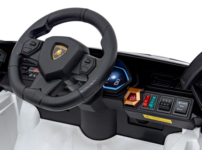 Lamborghini SIAN na akumulator dla dzieci Biały + Pilot + EVA + Wolny Start + Audio LED-15 7281 