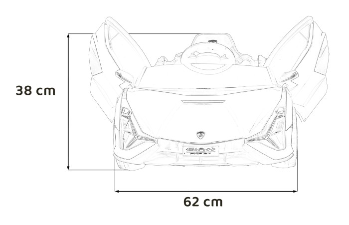 Lamborghini SIAN na akumulator dla dzieci Biały + Pilot + EVA + Wolny Start + Audio LED-31 7281 