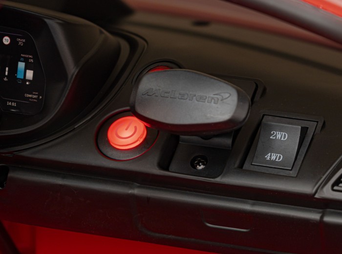 McLaren Artura na akumulator dla dzieci Czerwony + Napęd 4x4 + Pilot + Wolny Start + EVA + Audio LED-11 7283 