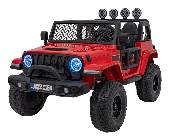Auto terenowe OFF-ROAD 3.0 dla dzieci Czerwony + Pilot + Wolny Start + Pasy + Audio LED-3 7286 