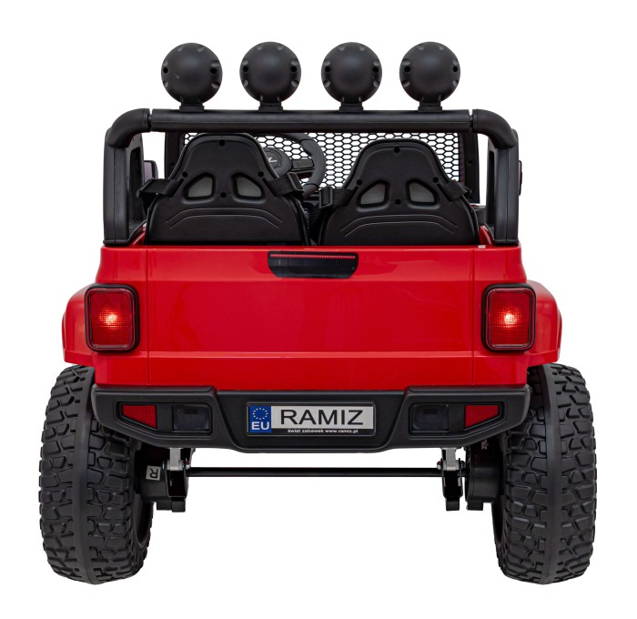 Auto terenowe OFF-ROAD 3.0 dla dzieci Czerwony + Pilot + Wolny Start + Pasy + Audio LED-6 7286 