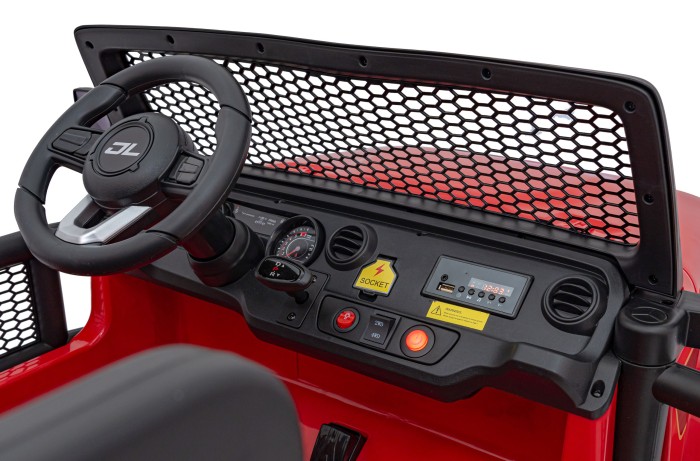 Auto terenowe OFF-ROAD 3.0 dla dzieci Czerwony + Pilot + Wolny Start + Pasy + Audio LED-8 7286 