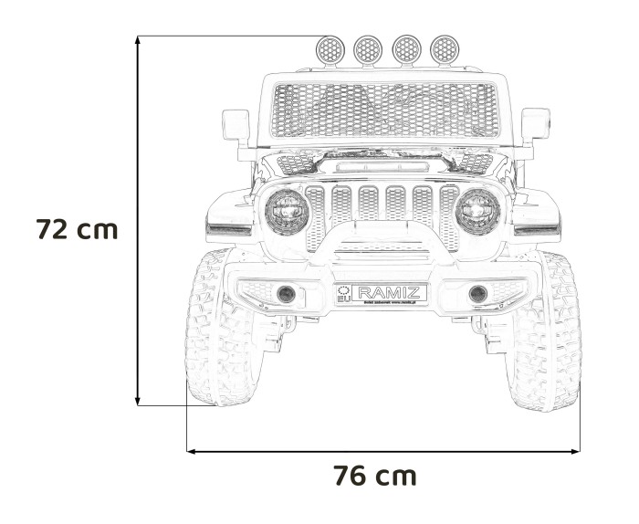 Auto terenowe OFF-ROAD 3.0 dla dzieci Czerwony + Pilot + Wolny Start + Pasy + Audio LED-20 7286 