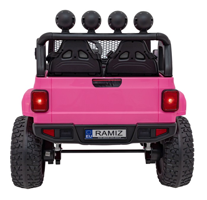 Auto terenowe OFF-ROAD 3.0 dla dzieci Różowy + Pilot + Wolny Start + Pasy + Audio LED-6 7288 