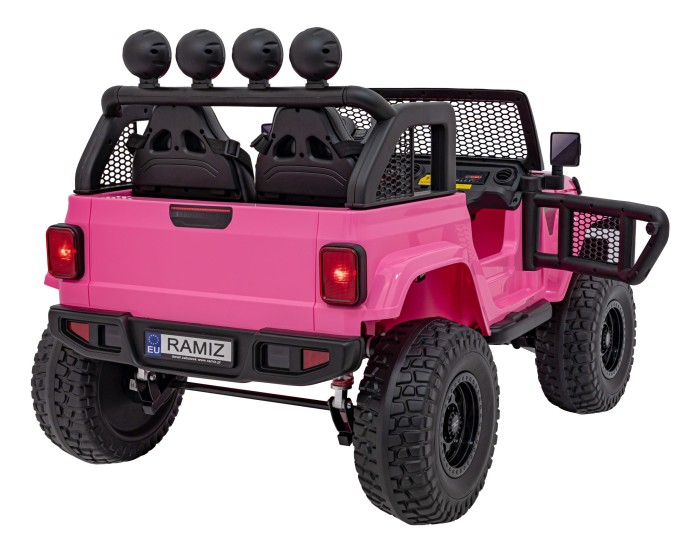Auto terenowe OFF-ROAD 3.0 dla dzieci Różowy + Pilot + Wolny Start + Pasy + Audio LED-7 7288 