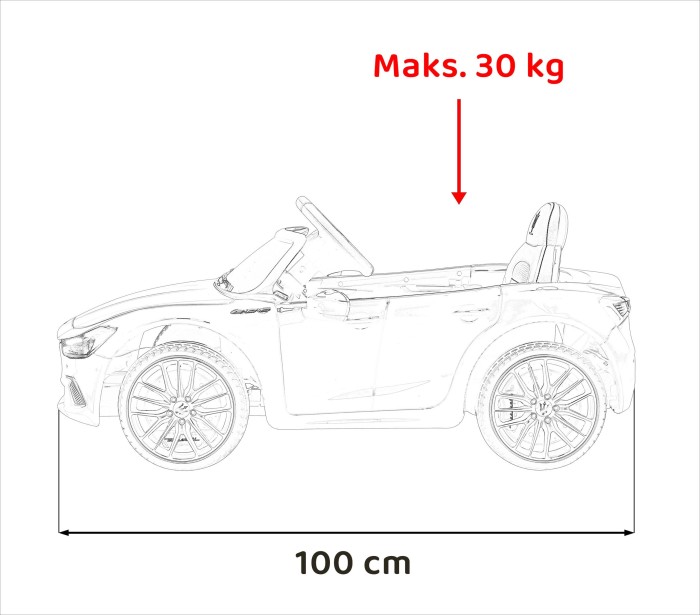 Maserati Ghibli na akumulator dla dzieci Czerwony + Pilot + EVA + Wolny Start + LED Audio-17 7289 