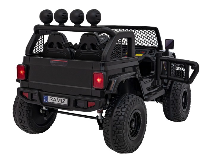 Auto terenowe OFF-ROAD 3.0 dla dzieci Czarny + Pilot + Wolny Start + Pasy + Audio LED-7 7290 