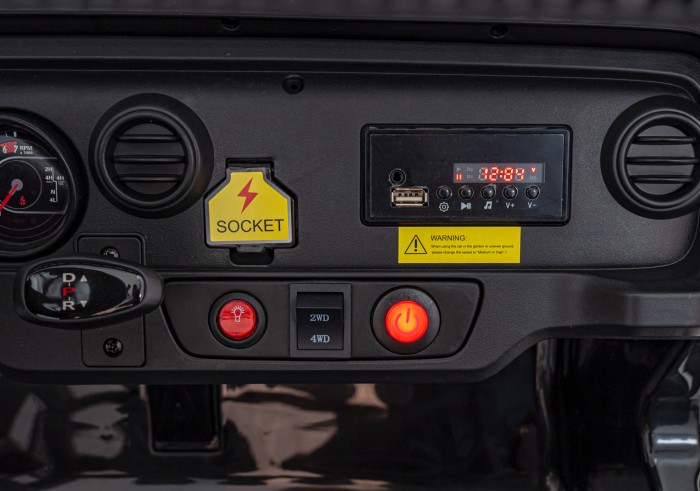 Auto terenowe OFF-ROAD 3.0 dla dzieci Czarny + Pilot + Wolny Start + Pasy + Audio LED-9 7290 