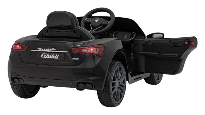 Maserati Ghibli na akumulator dla dzieci Czarny + Pilot + EVA + Wolny Start + LED Audio-9 7291 