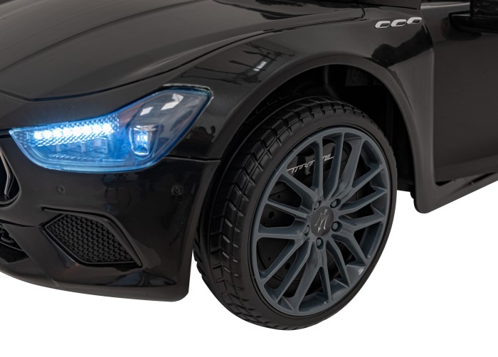 Maserati Ghibli na akumulator dla dzieci Czarny + Pilot + EVA + Wolny Start + LED Audio-15 7291 