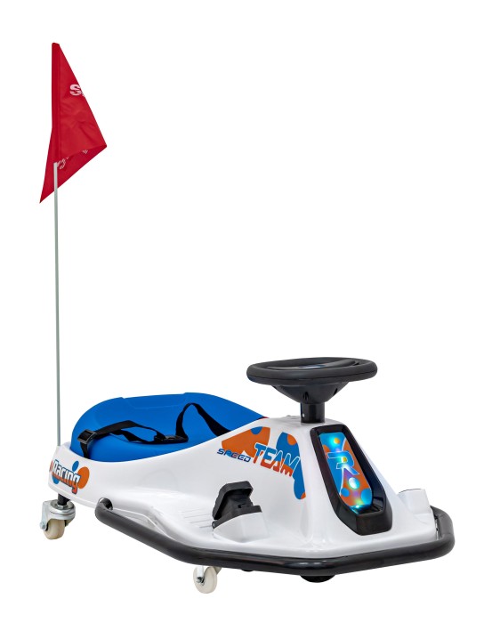 Pojazd Racing Drifter na akumulator dla dzieci Biały + Funkcja driftu + Audio LED-2 7292 