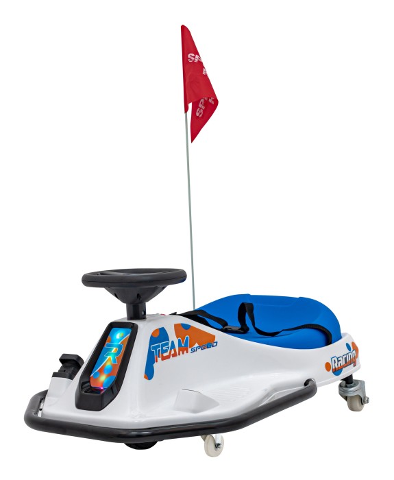 Pojazd Racing Drifter na akumulator dla dzieci Biały + Funkcja driftu + Audio LED-3 7292 