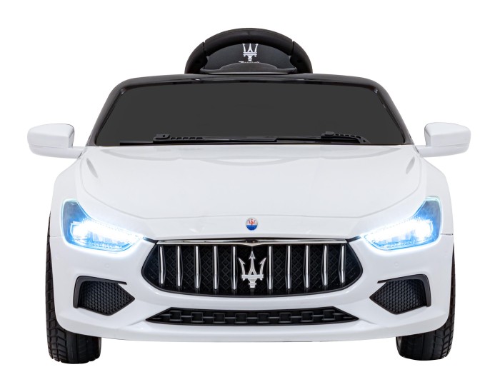 Maserati Ghibli na akumulator dla dzieci Biały + Pilot + EVA + Wolny Start + LED Audio-4 7293 