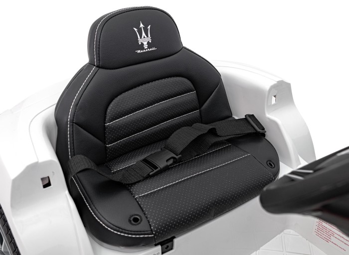 Maserati Ghibli na akumulator dla dzieci Biały + Pilot + EVA + Wolny Start + LED Audio-16 7293 