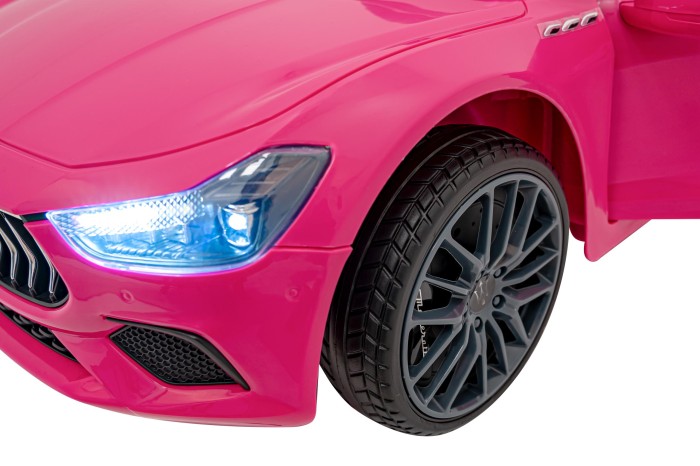 Maserati Ghibli na akumulator dla dzieci Różowy + Pilot + EVA + Wolny Start + LED Audio-13 7294 