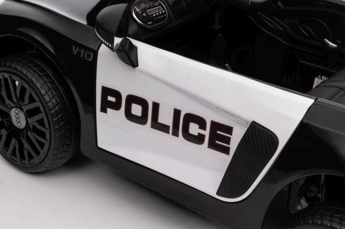 Audi R8 Policja na akumulator dla dzieci + Pilot + EVA + Wolny Start + MP3 LED-12 7303 