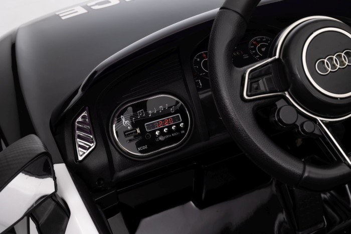 Audi R8 Policja na akumulator dla dzieci + Pilot + EVA + Wolny Start + MP3 LED-13 7303 