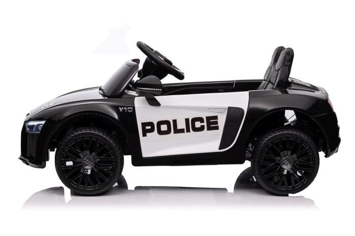 Audi R8 Policja na akumulator dla dzieci + Pilot + EVA + Wolny Start + MP3 LED-45 7303 