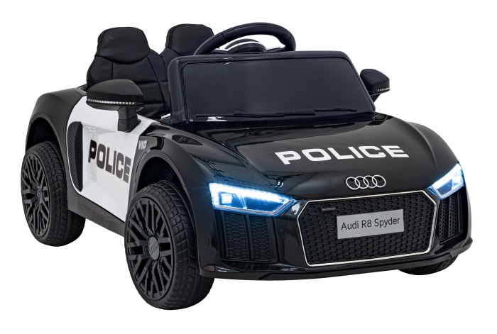Audi R8 Policja na akumulator dla dzieci + Pilot + EVA + Wolny Start + MP3 LED-62 7303 