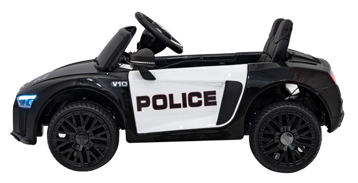Audi R8 Policja na akumulator dla dzieci + Pilot + EVA + Wolny Start + MP3 LED-65 7303 