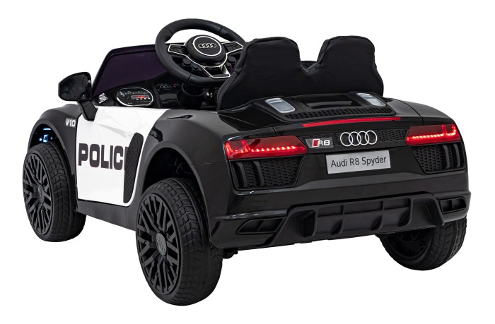 Audi R8 Policja na akumulator dla dzieci + Pilot + EVA + Wolny Start + MP3 LED-66 7303 