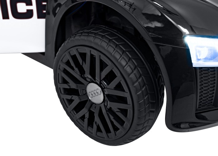 Audi R8 Policja na akumulator dla dzieci + Pilot + EVA + Wolny Start + MP3 LED-74 7303 