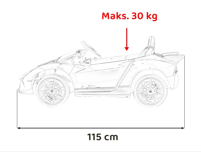 Pojazd Lamborghini Invencible Biały-28 7305 